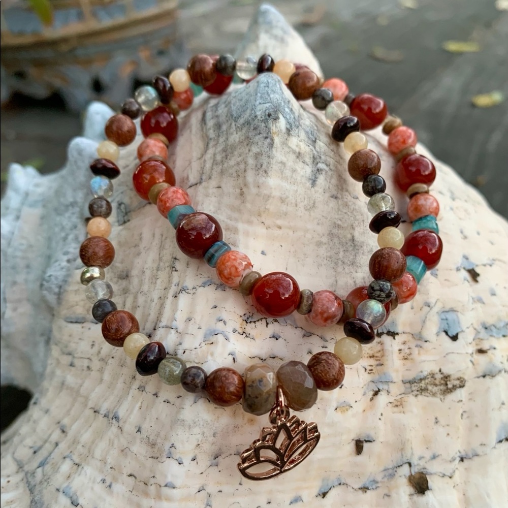 Handmade bracelet semi precious